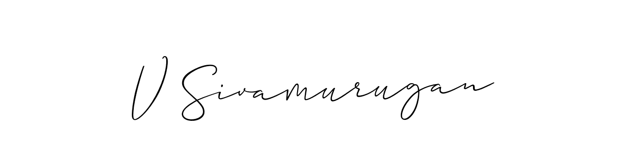 You should practise on your own different ways (Allison_Script) to write your name (V Sivamurugan) in signature. don't let someone else do it for you. V Sivamurugan signature style 2 images and pictures png