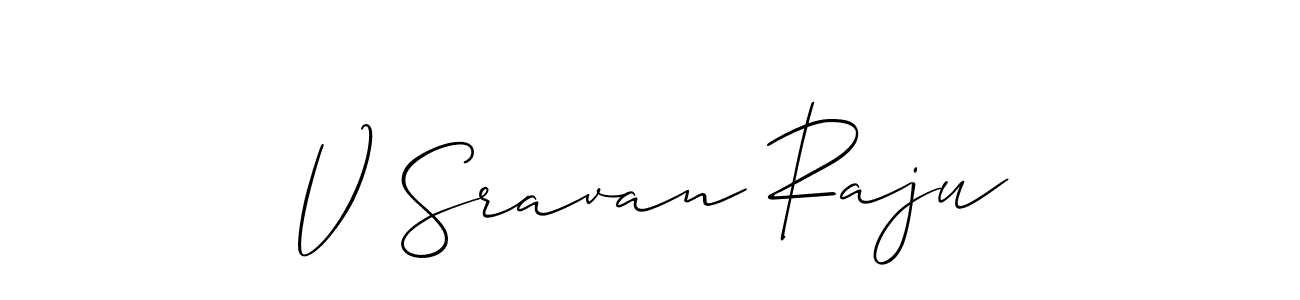 You can use this online signature creator to create a handwritten signature for the name V Sravan Raju. This is the best online autograph maker. V Sravan Raju signature style 2 images and pictures png