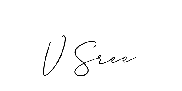 Best and Professional Signature Style for V Sree. Allison_Script Best Signature Style Collection. V Sree signature style 2 images and pictures png