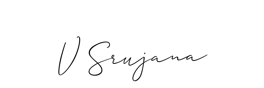 This is the best signature style for the V Srujana name. Also you like these signature font (Allison_Script). Mix name signature. V Srujana signature style 2 images and pictures png