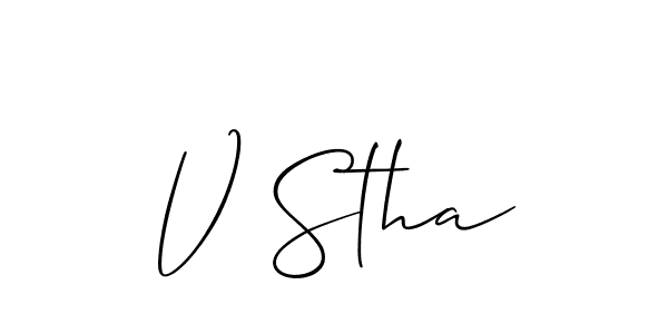 See photos of V Stha official signature by Spectra . Check more albums & portfolios. Read reviews & check more about Allison_Script font. V Stha signature style 2 images and pictures png