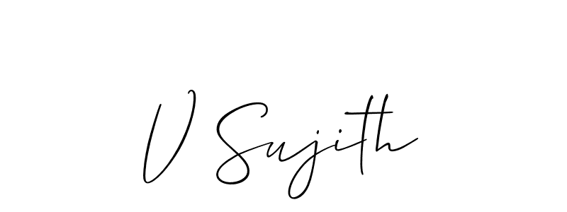 Make a beautiful signature design for name V Sujith. Use this online signature maker to create a handwritten signature for free. V Sujith signature style 2 images and pictures png