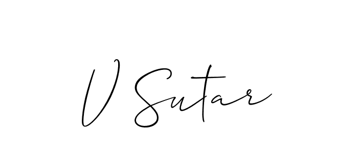 Best and Professional Signature Style for V Sutar. Allison_Script Best Signature Style Collection. V Sutar signature style 2 images and pictures png