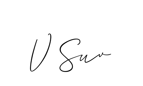 How to make V Suv name signature. Use Allison_Script style for creating short signs online. This is the latest handwritten sign. V Suv signature style 2 images and pictures png