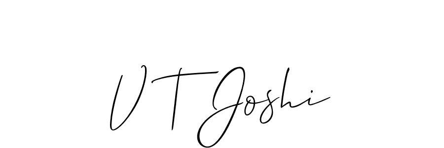 Make a short V T Joshi signature style. Manage your documents anywhere anytime using Allison_Script. Create and add eSignatures, submit forms, share and send files easily. V T Joshi signature style 2 images and pictures png