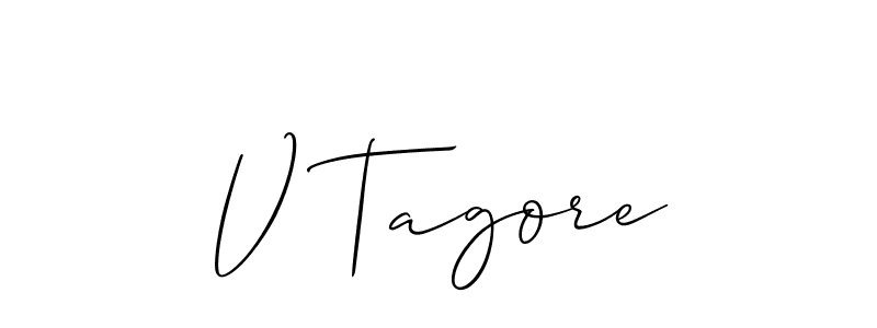 Best and Professional Signature Style for V Tagore. Allison_Script Best Signature Style Collection. V Tagore signature style 2 images and pictures png