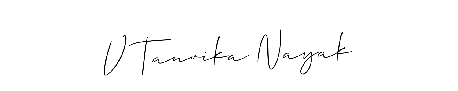 Best and Professional Signature Style for V Tanvika Nayak. Allison_Script Best Signature Style Collection. V Tanvika Nayak signature style 2 images and pictures png