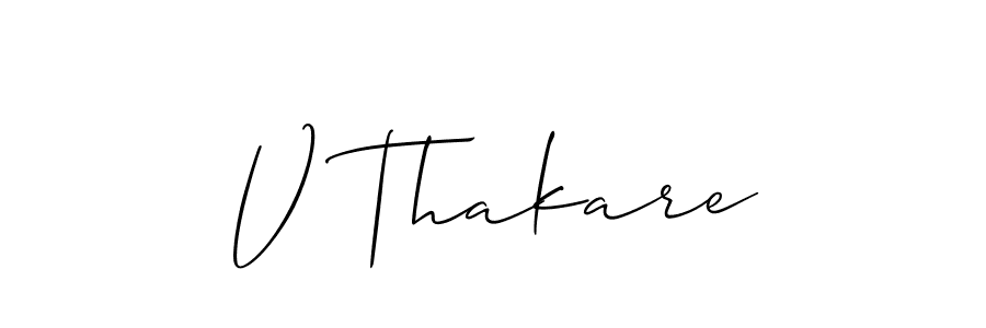 How to make V Thakare signature? Allison_Script is a professional autograph style. Create handwritten signature for V Thakare name. V Thakare signature style 2 images and pictures png