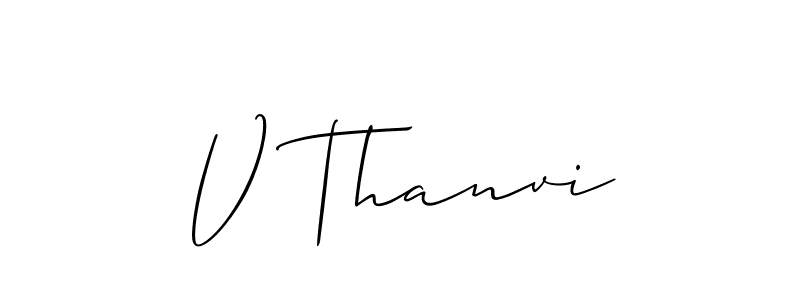 Make a beautiful signature design for name V Thanvi. Use this online signature maker to create a handwritten signature for free. V Thanvi signature style 2 images and pictures png