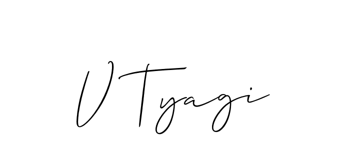 You can use this online signature creator to create a handwritten signature for the name V Tyagi. This is the best online autograph maker. V Tyagi signature style 2 images and pictures png