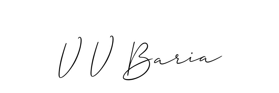 Check out images of Autograph of V V Baria name. Actor V V Baria Signature Style. Allison_Script is a professional sign style online. V V Baria signature style 2 images and pictures png