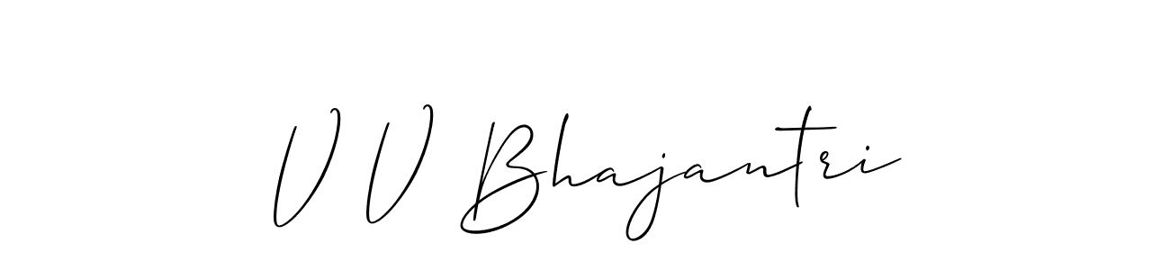 How to Draw V V Bhajantri signature style? Allison_Script is a latest design signature styles for name V V Bhajantri. V V Bhajantri signature style 2 images and pictures png