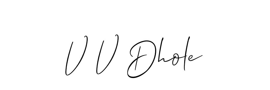 Best and Professional Signature Style for V V Dhole. Allison_Script Best Signature Style Collection. V V Dhole signature style 2 images and pictures png