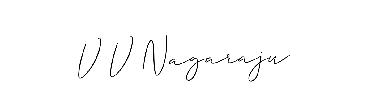 Allison_Script is a professional signature style that is perfect for those who want to add a touch of class to their signature. It is also a great choice for those who want to make their signature more unique. Get V V Nagaraju name to fancy signature for free. V V Nagaraju signature style 2 images and pictures png