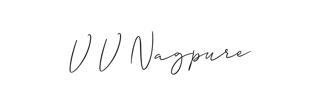 It looks lik you need a new signature style for name V V Nagpure. Design unique handwritten (Allison_Script) signature with our free signature maker in just a few clicks. V V Nagpure signature style 2 images and pictures png