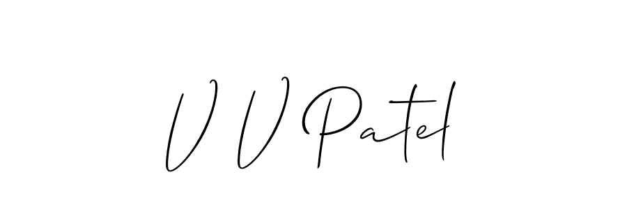 Design your own signature with our free online signature maker. With this signature software, you can create a handwritten (Allison_Script) signature for name V V Patel. V V Patel signature style 2 images and pictures png