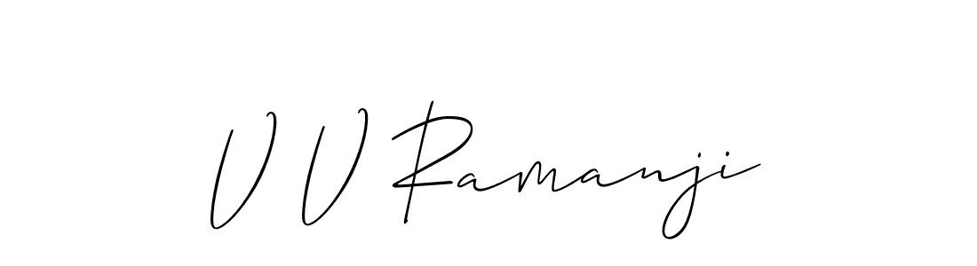 V V Ramanji stylish signature style. Best Handwritten Sign (Allison_Script) for my name. Handwritten Signature Collection Ideas for my name V V Ramanji. V V Ramanji signature style 2 images and pictures png