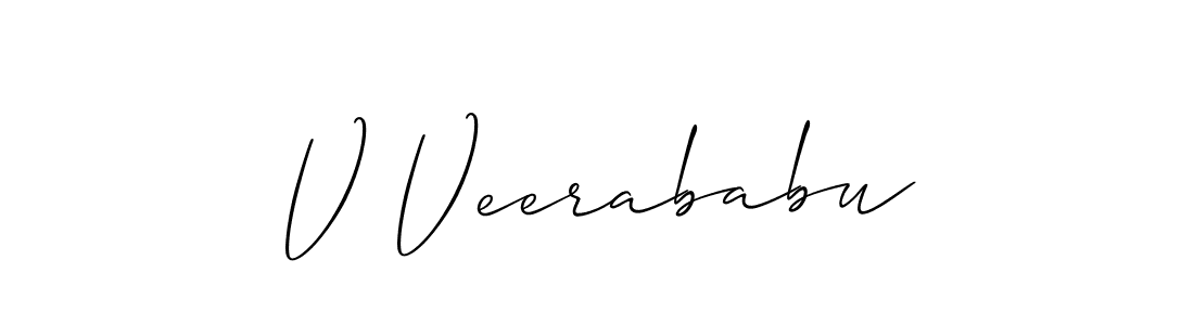 Make a short V Veerababu signature style. Manage your documents anywhere anytime using Allison_Script. Create and add eSignatures, submit forms, share and send files easily. V Veerababu signature style 2 images and pictures png