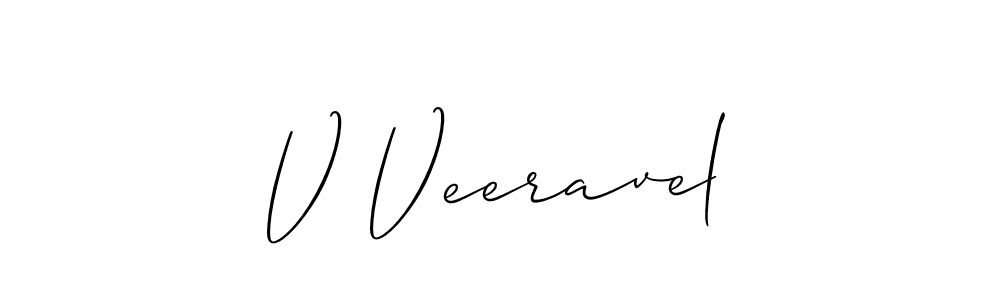 Allison_Script is a professional signature style that is perfect for those who want to add a touch of class to their signature. It is also a great choice for those who want to make their signature more unique. Get V Veeravel name to fancy signature for free. V Veeravel signature style 2 images and pictures png