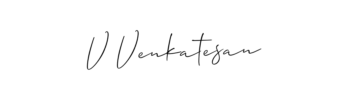 V Venkatesan stylish signature style. Best Handwritten Sign (Allison_Script) for my name. Handwritten Signature Collection Ideas for my name V Venkatesan. V Venkatesan signature style 2 images and pictures png