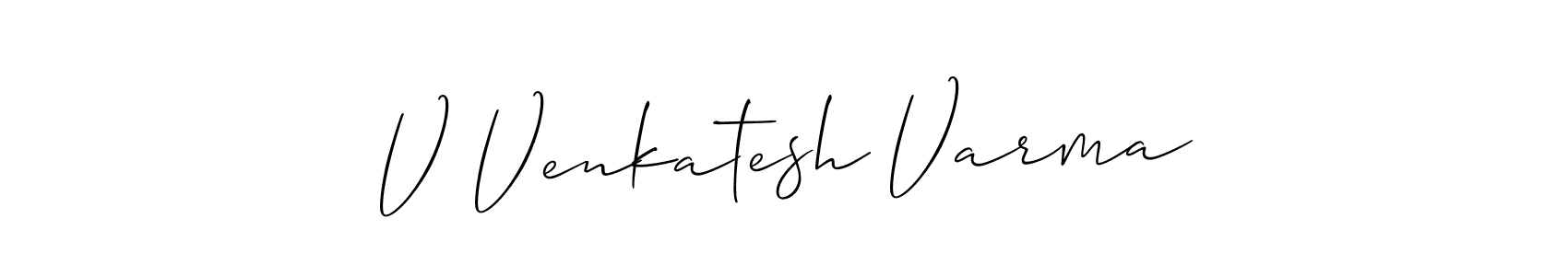 Design your own signature with our free online signature maker. With this signature software, you can create a handwritten (Allison_Script) signature for name V Venkatesh Varma. V Venkatesh Varma signature style 2 images and pictures png