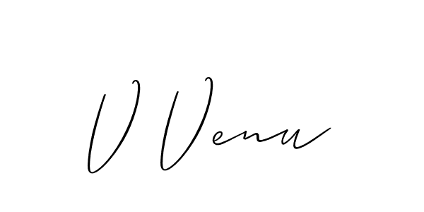 Make a short V Venu signature style. Manage your documents anywhere anytime using Allison_Script. Create and add eSignatures, submit forms, share and send files easily. V Venu signature style 2 images and pictures png