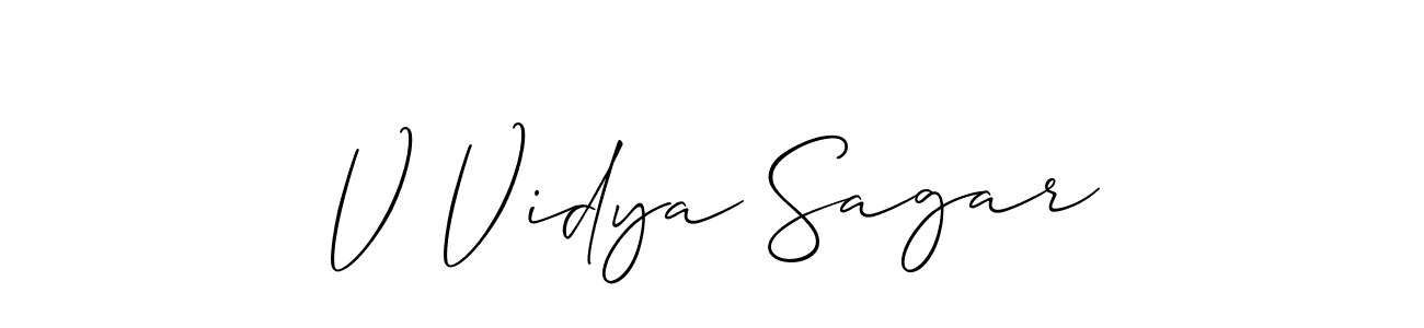 V Vidya Sagar stylish signature style. Best Handwritten Sign (Allison_Script) for my name. Handwritten Signature Collection Ideas for my name V Vidya Sagar. V Vidya Sagar signature style 2 images and pictures png