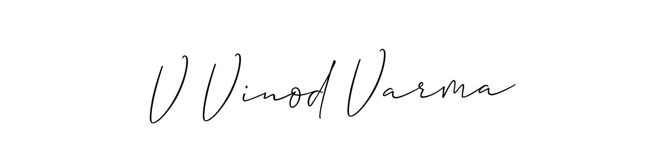 V Vinod Varma stylish signature style. Best Handwritten Sign (Allison_Script) for my name. Handwritten Signature Collection Ideas for my name V Vinod Varma. V Vinod Varma signature style 2 images and pictures png