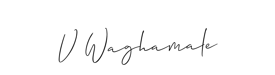 Allison_Script is a professional signature style that is perfect for those who want to add a touch of class to their signature. It is also a great choice for those who want to make their signature more unique. Get V Waghamale name to fancy signature for free. V Waghamale signature style 2 images and pictures png