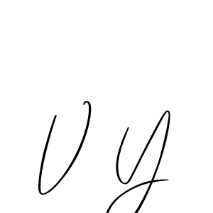 Also we have V Y name is the best signature style. Create professional handwritten signature collection using Allison_Script autograph style. V Y signature style 2 images and pictures png