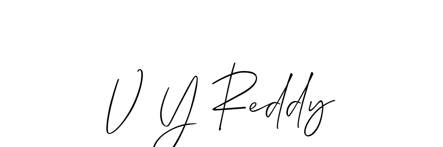 How to Draw V Y Reddy signature style? Allison_Script is a latest design signature styles for name V Y Reddy. V Y Reddy signature style 2 images and pictures png