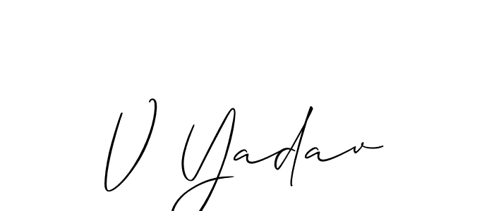 Make a beautiful signature design for name V Yadav. Use this online signature maker to create a handwritten signature for free. V Yadav signature style 2 images and pictures png