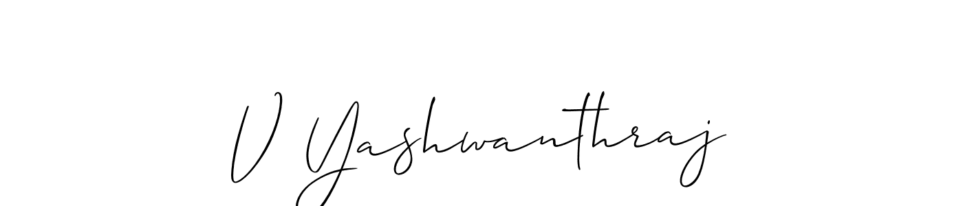 Allison_Script is a professional signature style that is perfect for those who want to add a touch of class to their signature. It is also a great choice for those who want to make their signature more unique. Get V Yashwanthraj name to fancy signature for free. V Yashwanthraj signature style 2 images and pictures png