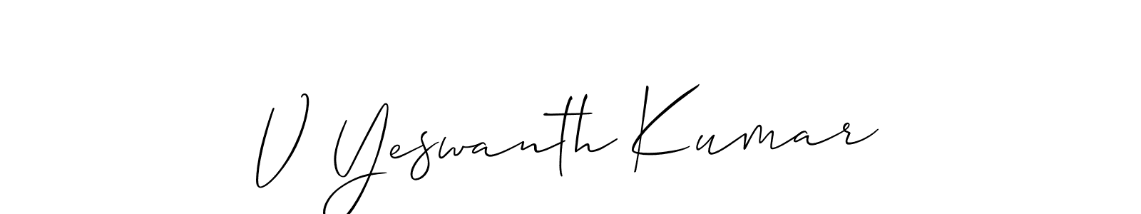 How to Draw V Yeswanth Kumar signature style? Allison_Script is a latest design signature styles for name V Yeswanth Kumar. V Yeswanth Kumar signature style 2 images and pictures png