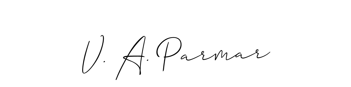 You can use this online signature creator to create a handwritten signature for the name V. A. Parmar. This is the best online autograph maker. V. A. Parmar signature style 2 images and pictures png