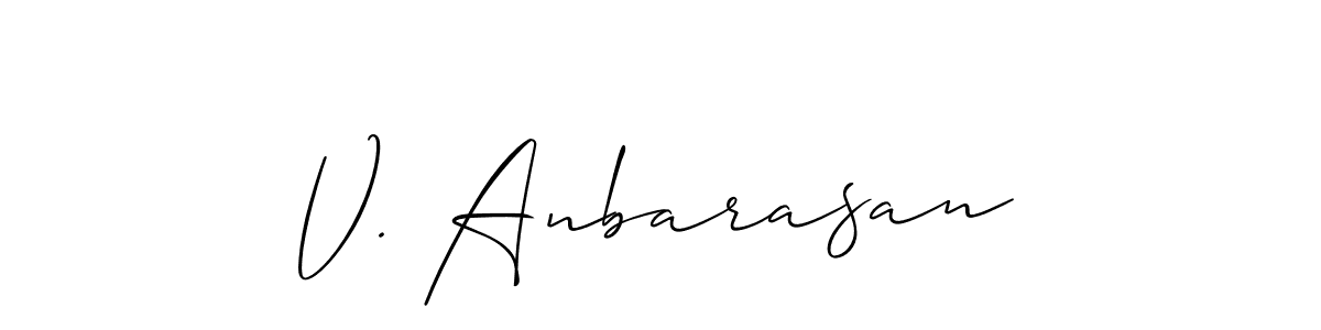 Make a short V. Anbarasan signature style. Manage your documents anywhere anytime using Allison_Script. Create and add eSignatures, submit forms, share and send files easily. V. Anbarasan signature style 2 images and pictures png