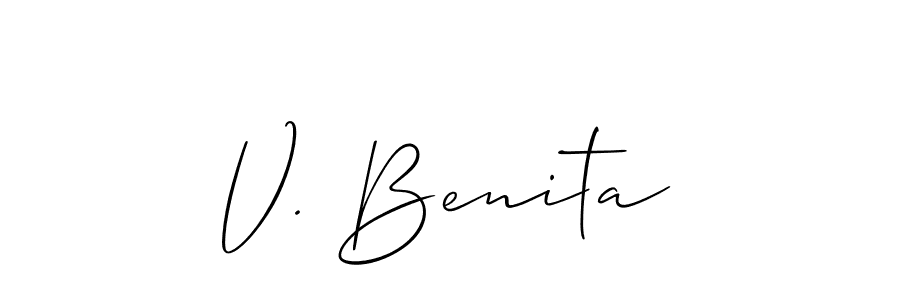 Here are the top 10 professional signature styles for the name V. Benita. These are the best autograph styles you can use for your name. V. Benita signature style 2 images and pictures png