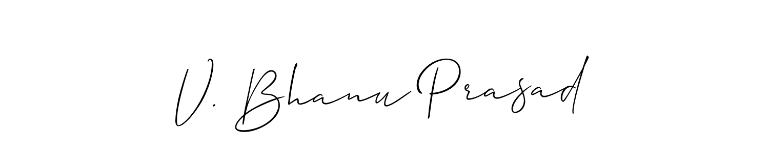 Also we have V. Bhanu Prasad name is the best signature style. Create professional handwritten signature collection using Allison_Script autograph style. V. Bhanu Prasad signature style 2 images and pictures png