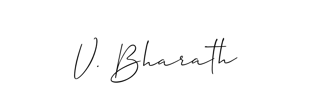 How to make V. Bharath signature? Allison_Script is a professional autograph style. Create handwritten signature for V. Bharath name. V. Bharath signature style 2 images and pictures png