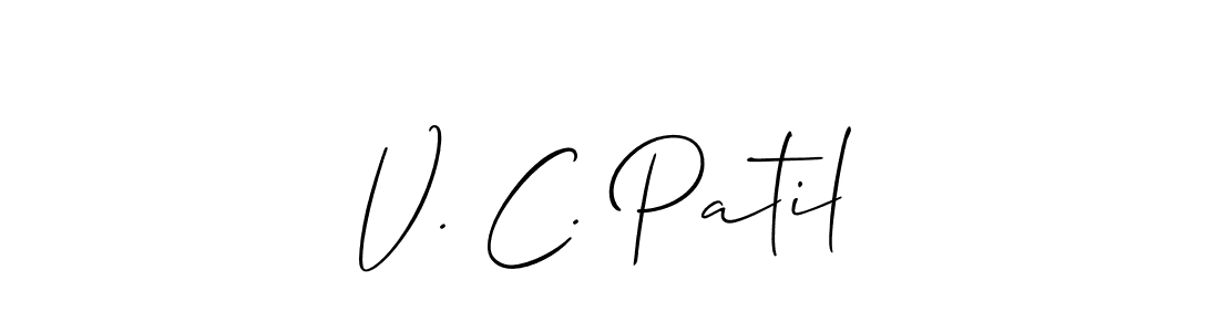 V. C. Patil stylish signature style. Best Handwritten Sign (Allison_Script) for my name. Handwritten Signature Collection Ideas for my name V. C. Patil. V. C. Patil signature style 2 images and pictures png