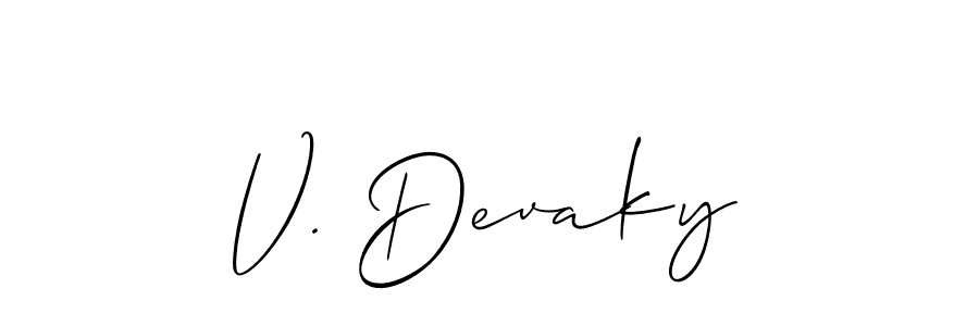 See photos of V. Devaky official signature by Spectra . Check more albums & portfolios. Read reviews & check more about Allison_Script font. V. Devaky signature style 2 images and pictures png