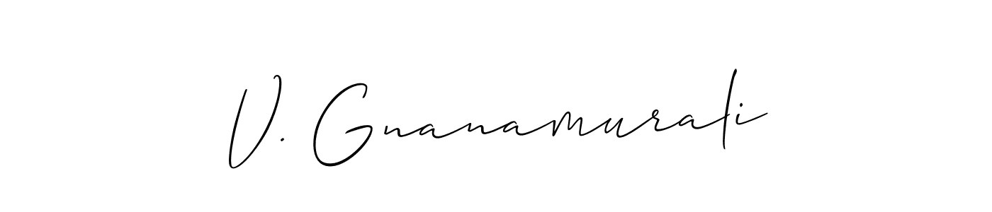 This is the best signature style for the V. Gnanamurali name. Also you like these signature font (Allison_Script). Mix name signature. V. Gnanamurali signature style 2 images and pictures png