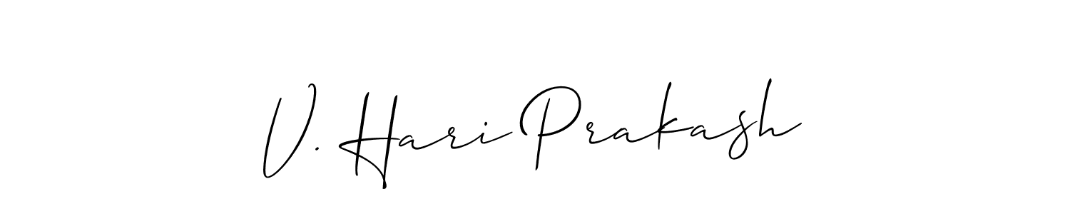 This is the best signature style for the V. Hari Prakash name. Also you like these signature font (Allison_Script). Mix name signature. V. Hari Prakash signature style 2 images and pictures png