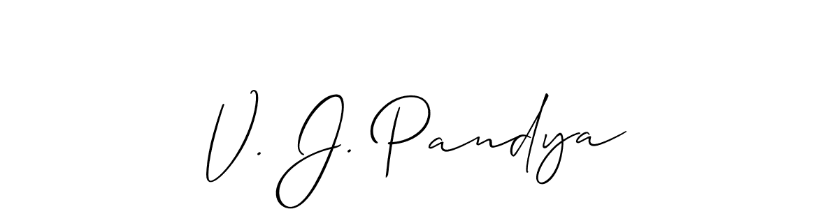 Check out images of Autograph of V. J. Pandya name. Actor V. J. Pandya Signature Style. Allison_Script is a professional sign style online. V. J. Pandya signature style 2 images and pictures png