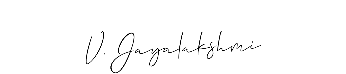How to Draw V. Jayalakshmi signature style? Allison_Script is a latest design signature styles for name V. Jayalakshmi. V. Jayalakshmi signature style 2 images and pictures png