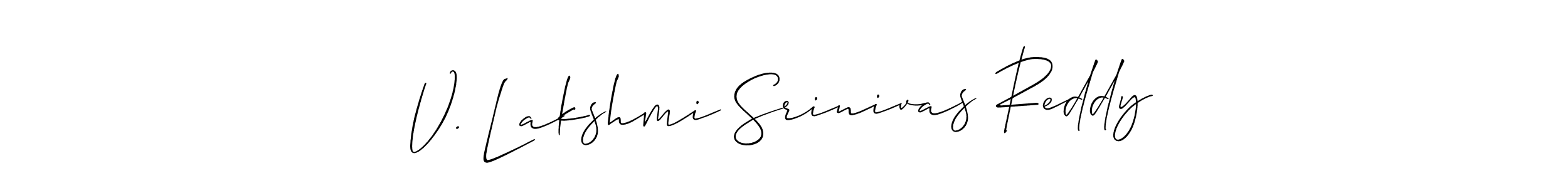 This is the best signature style for the V. Lakshmi Srinivas Reddy name. Also you like these signature font (Allison_Script). Mix name signature. V. Lakshmi Srinivas Reddy signature style 2 images and pictures png