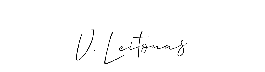 Also we have V. Leitonas name is the best signature style. Create professional handwritten signature collection using Allison_Script autograph style. V. Leitonas signature style 2 images and pictures png