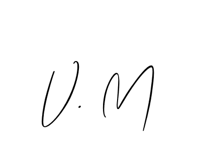 How to make V. M signature? Allison_Script is a professional autograph style. Create handwritten signature for V. M name. V. M signature style 2 images and pictures png