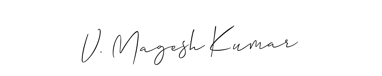 Here are the top 10 professional signature styles for the name V. Magesh Kumar. These are the best autograph styles you can use for your name. V. Magesh Kumar signature style 2 images and pictures png