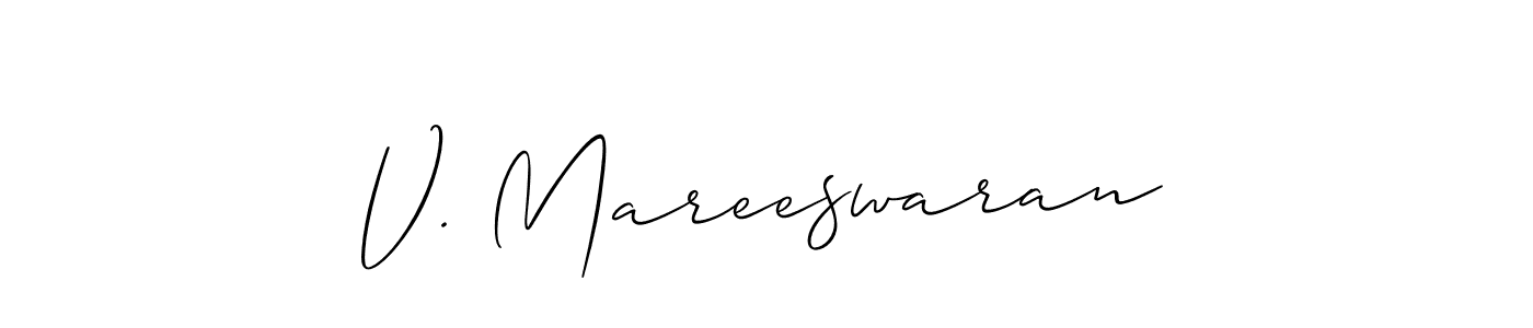 Make a short V. Mareeswaran signature style. Manage your documents anywhere anytime using Allison_Script. Create and add eSignatures, submit forms, share and send files easily. V. Mareeswaran signature style 2 images and pictures png